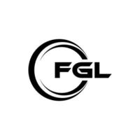 fgl brief logo ontwerp in illustratie. vector logo, schoonschrift ontwerpen voor logo, poster, uitnodiging, enz.