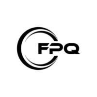 fpq brief logo ontwerp in illustratie. vector logo, schoonschrift ontwerpen voor logo, poster, uitnodiging, enz.