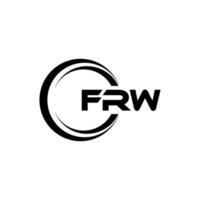 frw brief logo ontwerp in illustratie. vector logo, schoonschrift ontwerpen voor logo, poster, uitnodiging, enz.