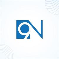 9n n9 op9n logo sjabloon in modern creatief minimaal stijl vector ontwerp