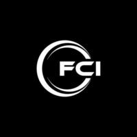 fci brief logo ontwerp in illustratie. vector logo, schoonschrift ontwerpen voor logo, poster, uitnodiging, enz.