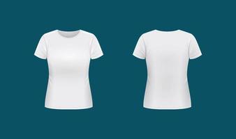 Dames wit t-shirt vector