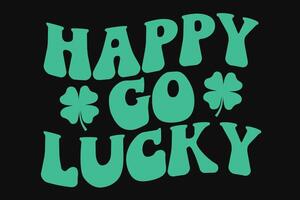 gelukkig Gaan Lucky st Patrick dag t-shirt ontwerp vector