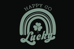 gelukkig Gaan Lucky st Patrick dag t-shirt ontwerp vector