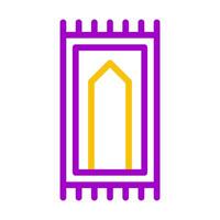tapijt icoon duokleur Purper geel stijl Ramadan illustratie vector element en symbool perfect.