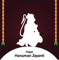 gelukkig Hanuman Jayanti Indisch Hindoe festival viering vector ontwerp