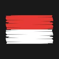 Indonesië vlag borstel vector