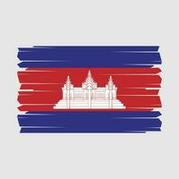 Cambodja vlag borstel vector