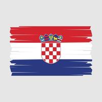 Kroatië vlag borstel vector