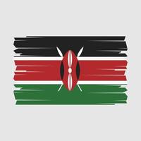 Kenia vlag borstel vector
