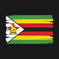 Zimbabwe vlag borstel vector