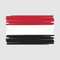 Jemen vlag borstel vector