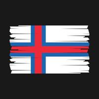 Faeröer eilanden vlag borstel vector