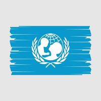 unicef vlag borstel vector