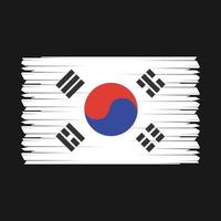 zuiden Korea vlag borstel vector