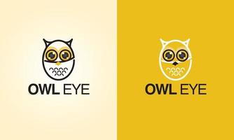 creatief uil oog logo ontwerp vector