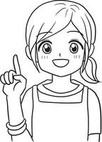 meisje profiel avatar tekenfilm tekening kawaii anime kleur bladzijde schattig illustratie tekening karakter chibi manga grappig vector