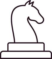 paard schaak stuk vector icoon