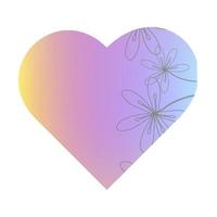 abstract gekleurde bloemen achtergrond in een figuur.sjabloon voor folder ontwerp, presentatie. hart.vector. vector