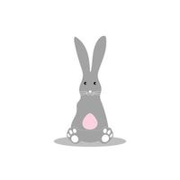 konijn icoon, Pasen konijn dier symbool. lineair stijl teken voor mobiel concept en web ontwerp. konijn symbool logo illustratie. vector grafiek - vector. zwart kant silhouet van een konijn.