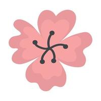 tekening vlak clip art schattig bloem. gemakkelijk naar verandering kleur. vector