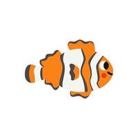 vector illustratie van tekenfilm clown vis geïsoleerd Aan wit achtergrond.