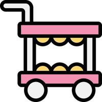 voedsel trolley vector pictogram ontwerp illustratie