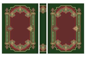Islamitisch boek Hoes grens ontwerp en heilig al koran vector