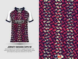 voetbal Jersey ontwerp voor sublimatie, sport t overhemd ontwerp, sjabloon Jersey pro vector