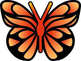 vlinder icoon voor insect dier ontwerp. klem kunst van glimmend oranje vlinder voor vliegend schepsel element. vector illustratie van mooi dier voor grafisch hulpbron ontwerp