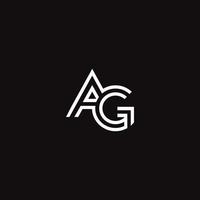 vector brief ag logo met de concept van luxe stijl