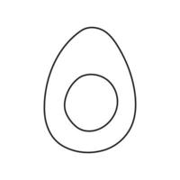 voor de helft van gekookt ei vlak vector tekening illustratie Aan wit achtergrond