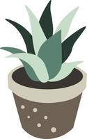 groen cactus pot huis tuin botanisch kamerplant vector
