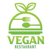 modern vector vlak ontwerp gemakkelijk minimalistische schattig logo sjabloon van veganistisch vegetarisch cafe restaurant logo vector voor merk, cafe, restaurant, bar, embleem, label, kenteken. geïsoleerd Aan wit achtergrond.