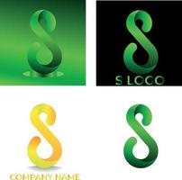 brief a, s, l logo ontwerp vector