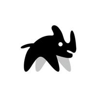 dier neushoorn modern creatief gemakkelijk logo vector