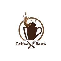 logo koffie drinken vector sjabloon illustratie