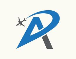 ap op reis logo ontwerp voor uw bedrijf, eerste brieven ap vector