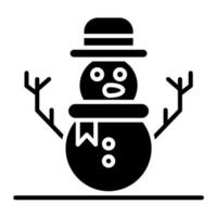 sneeuwman vector icoon