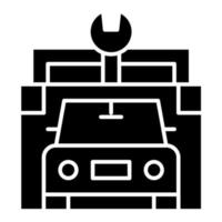 auto reparatie winkel vector icon