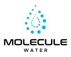 blauw water laten vallen molecuul logo ontwerp. vector