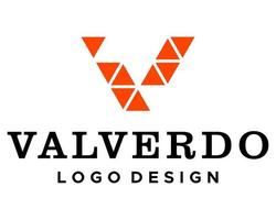 v brief monogram technologie industrie logo ontwerp. vector