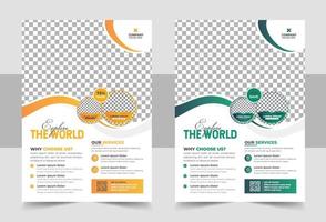 tours en reizen folder ontwerp vector