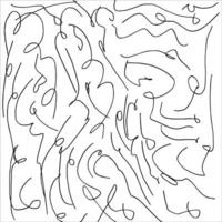 zwarte verf penseelstreken vector patroon. hand getekend gebogen en golvende lijnen met grunge cirkels. borstel krabbelt decoratieve textuur. rommelige doodles, gewaagde ronde lijnen illustratie.