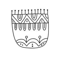 scandi lijn ethno logo bloem modern abstract tekening boho ornament patroon. abstract modieus lijn kunst afdrukken. modieus vector sjabloon voor uw ontwerp