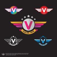 letter v logo vector