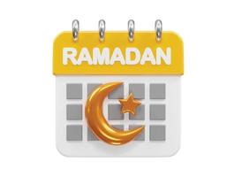 Ramadan icoon 3d renderen vector illustratie