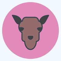 icoon kameel. verwant naar dier hoofd symbool. gemakkelijk ontwerp bewerkbaar. gemakkelijk illustratie vector