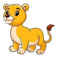 schattig grappig baby leeuw tekenfilm vector