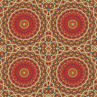 een kleurrijk patroon met een mandala ontwerp Aan een donker achtergrond vector